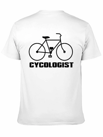 Cycologist Black T-Shirt: Funny Bicycle Graphic Tee