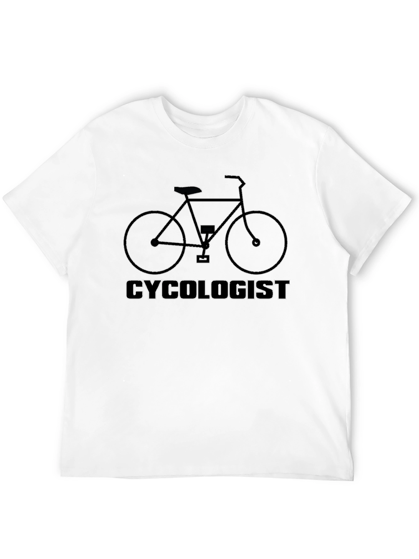 Cycologist Black T-Shirt: Funny Bicycle Graphic Tee