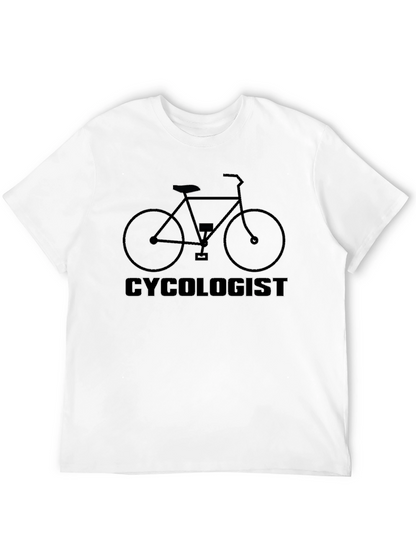 Cycologist Black T-Shirt: Funny Bicycle Graphic Tee