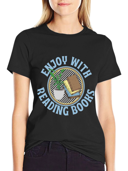 Enjoy Reading Books Black T-Shirt