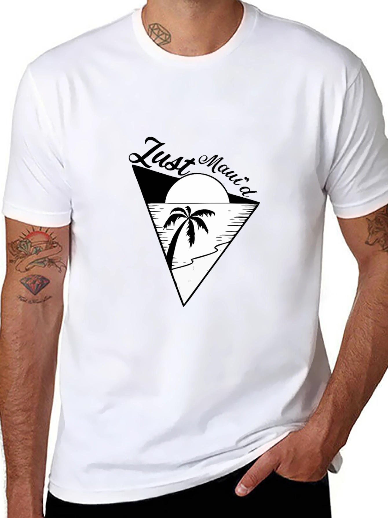 Just Mauid T-Shirt - Island Vibes Black Tee