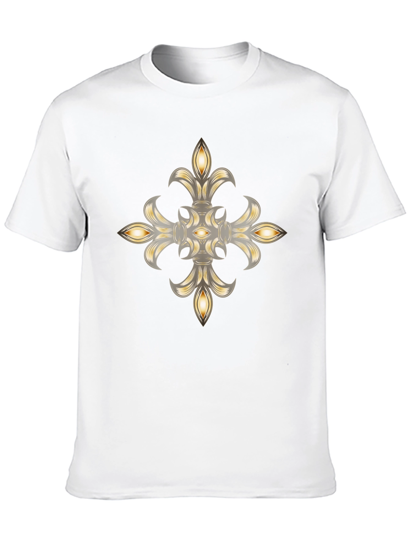 Elegant Fleur-de-lis Graphic Black T-Shirt