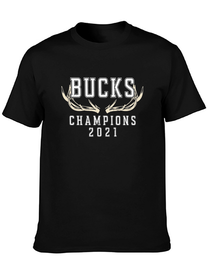 Bucks Champions 2021 Black T-Shirt