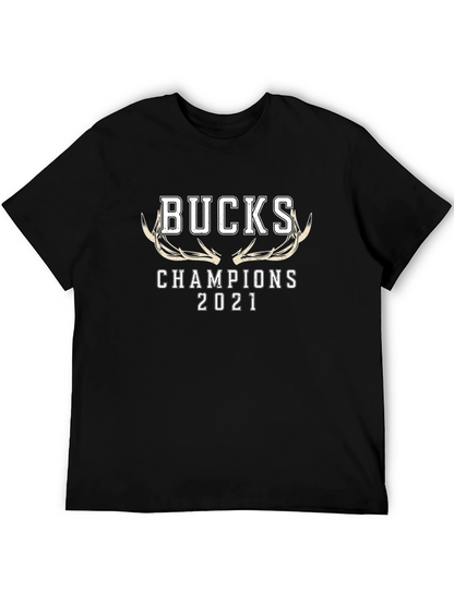 Bucks Champions 2021 Black T-Shirt