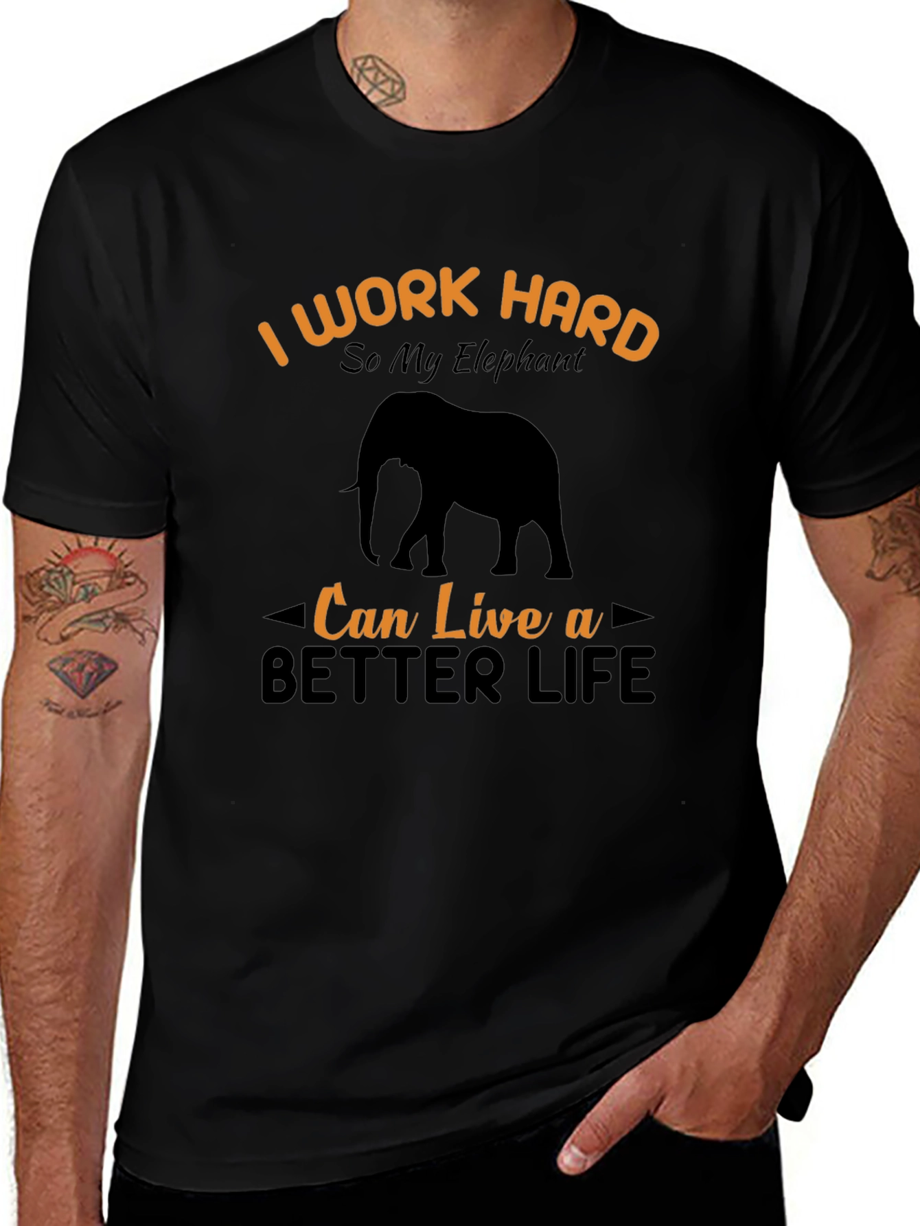I Work Hard For My Elephant T-Shirt