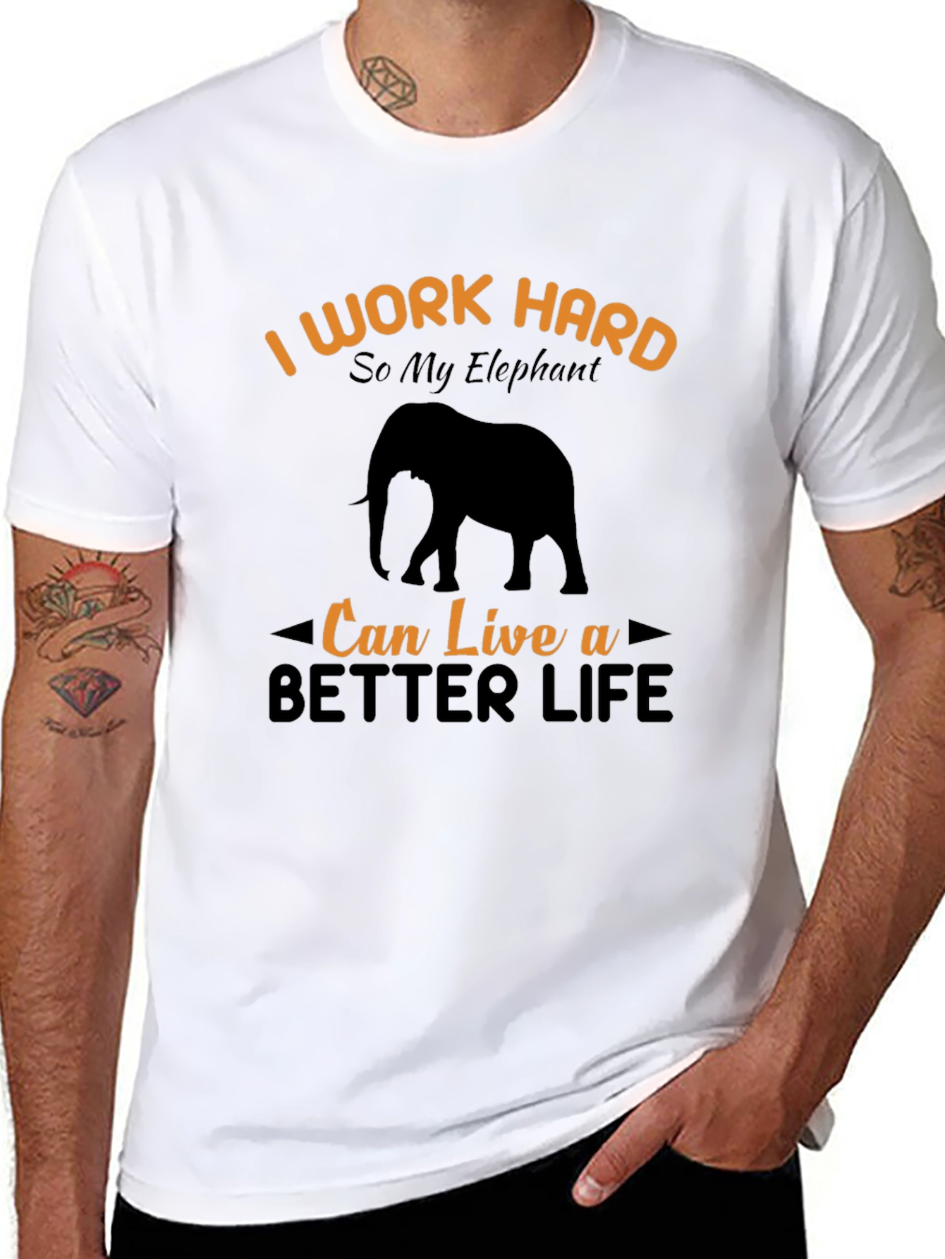I Work Hard For My Elephant T-Shirt