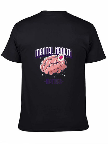 Mental Health Matters T-Shirt - Brain Heart Design