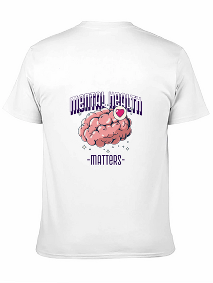 Mental Health Matters T-Shirt - Brain Heart Design
