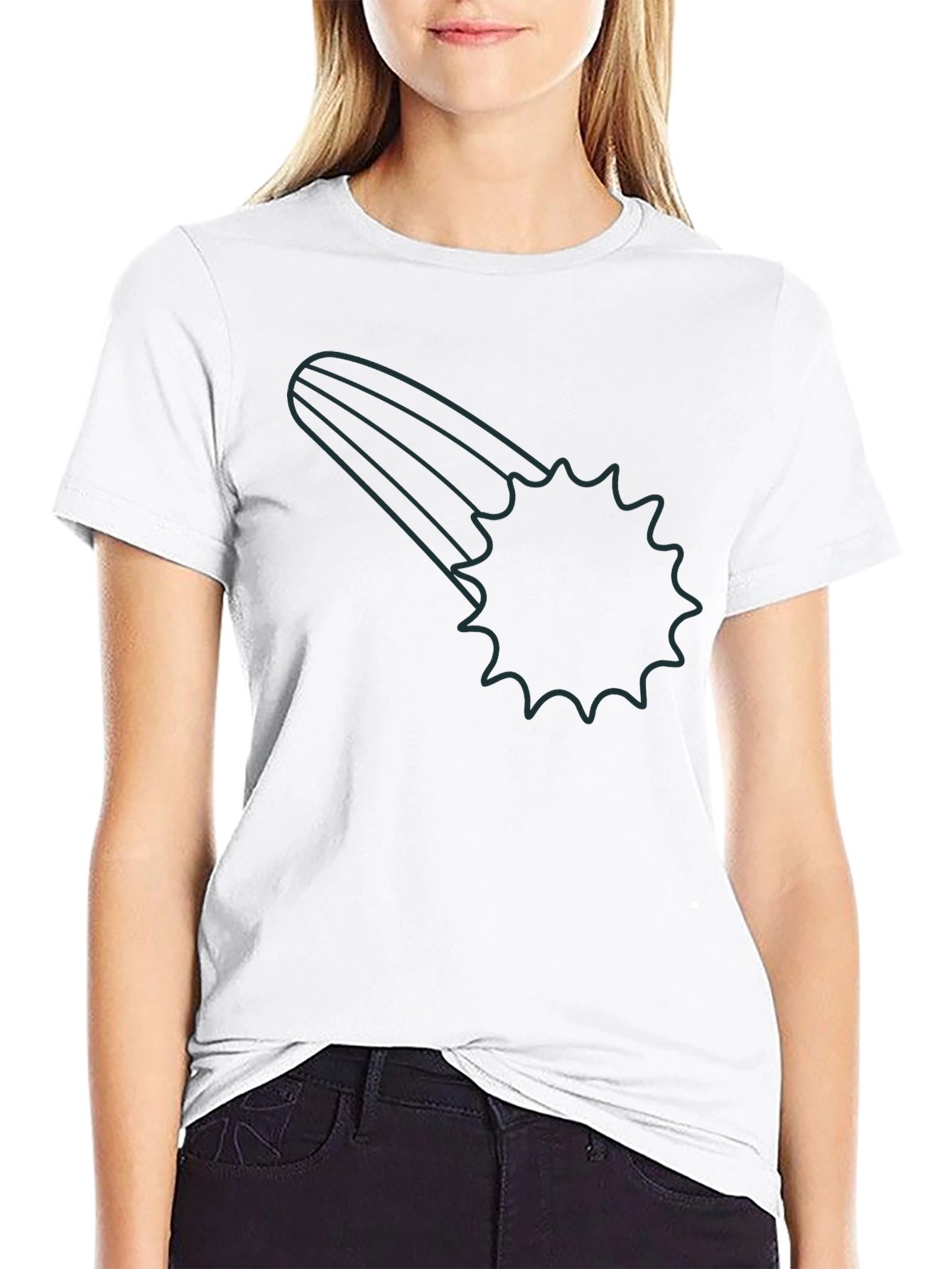 Meteor Shower Graphic Black T-Shirt
