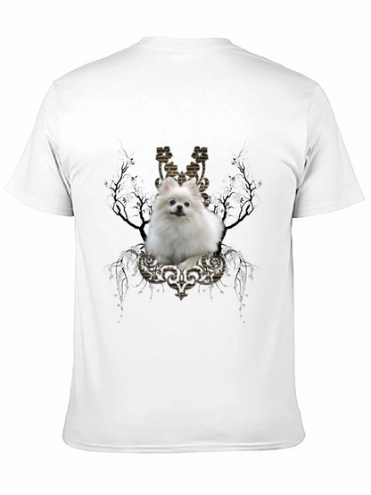 Dog Graphic Tee: Pomeranian in Baroque Frame