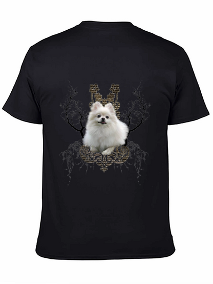 Dog Graphic Tee: Pomeranian in Baroque Frame