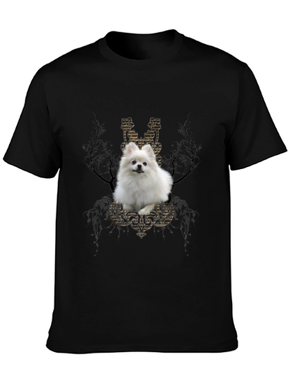 Dog Graphic Tee: Pomeranian in Baroque Frame