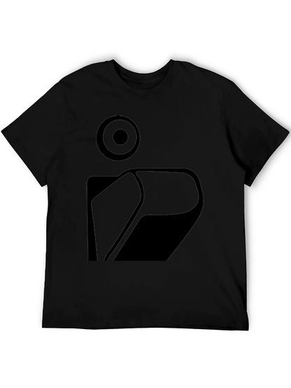 Abstract Graphic Print Mens Black T-Shirt