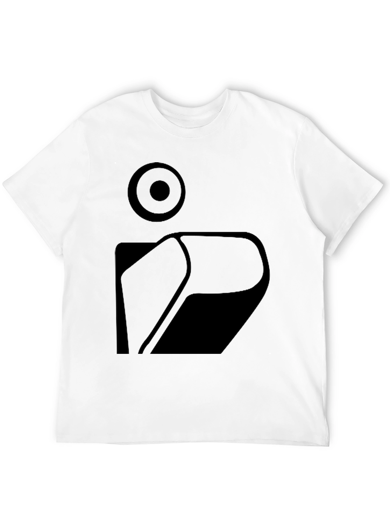 Abstract Graphic Print Mens Black T-Shirt