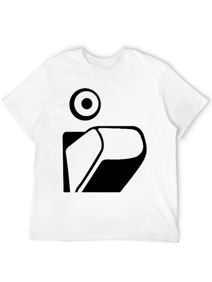Abstract Graphic Print Mens Black T-Shirt