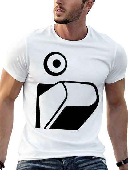 Abstract Graphic Print Mens Black T-Shirt