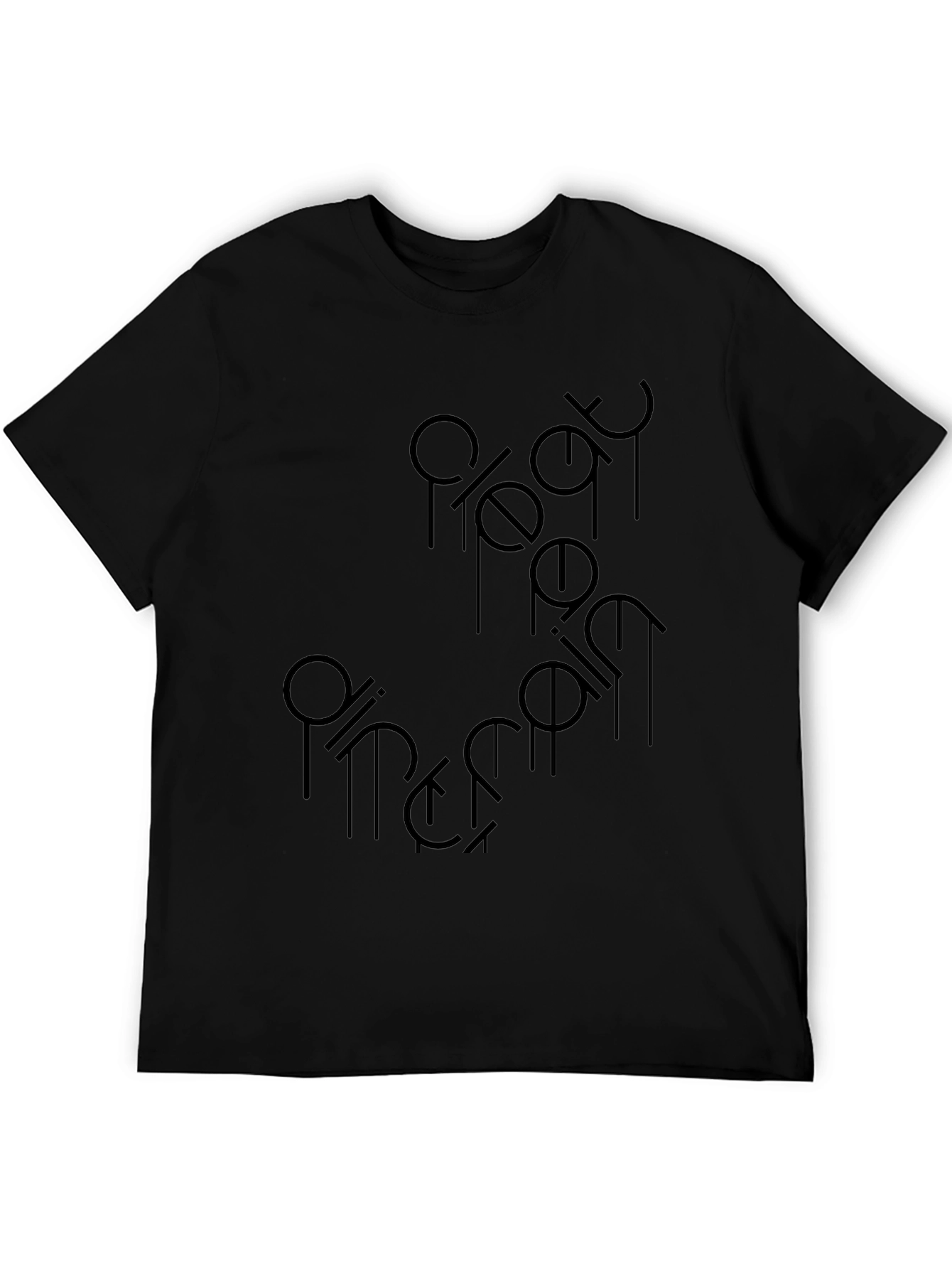 Mens Black Graphic T-Shirt