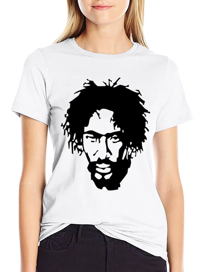 Black Graphic Tee - Silhouette Portrait