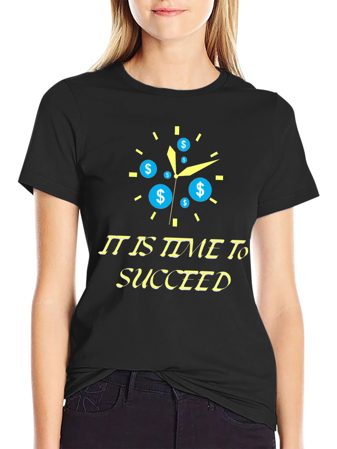Time to Succeed Black T-Shirt