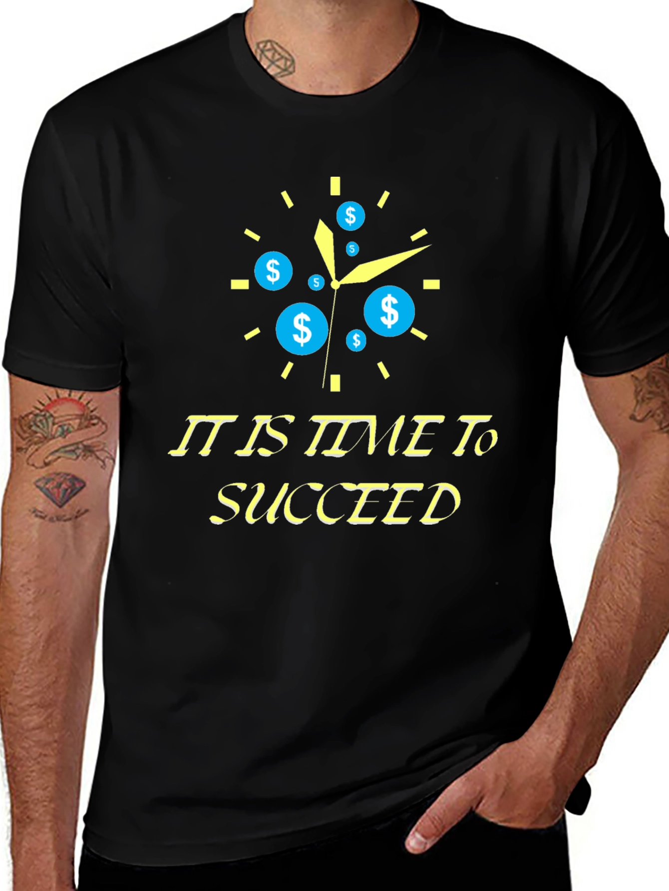 Time to Succeed Black T-Shirt