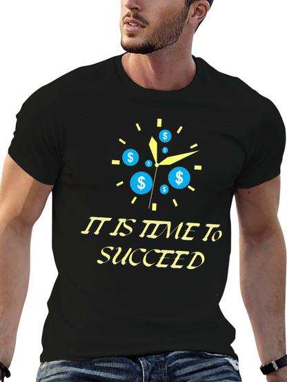 Time to Succeed Black T-Shirt