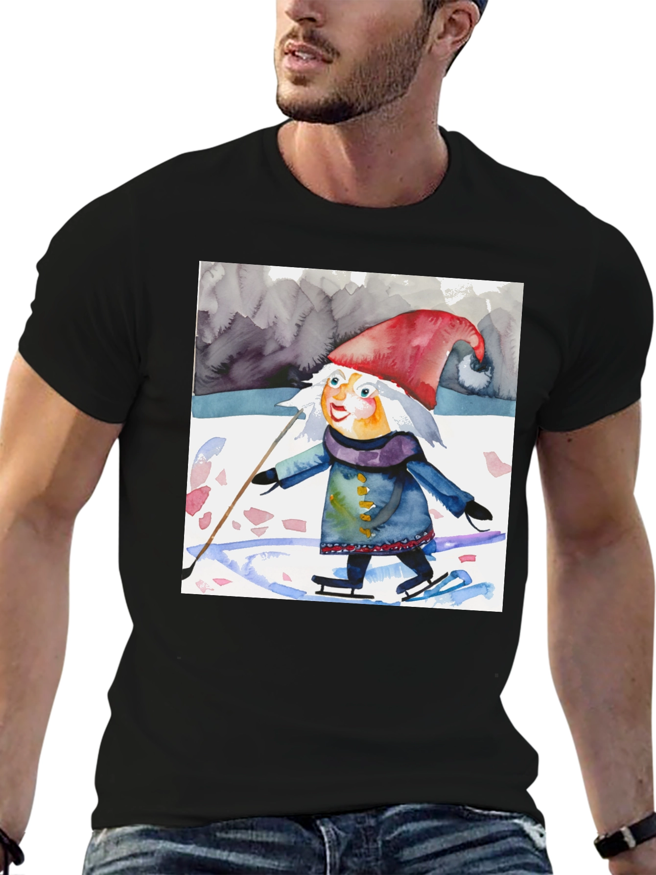 Whimsical Gnome on Ice T-Shirt