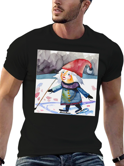 Whimsical Gnome on Ice T-Shirt