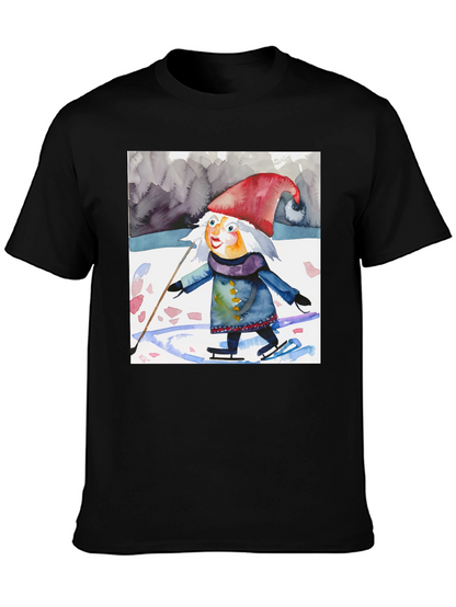Whimsical Gnome on Ice T-Shirt