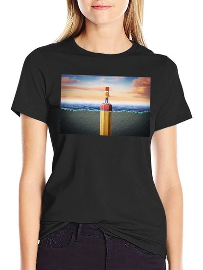 Pencil Island T-Shirt - Surreal Graphic Tee