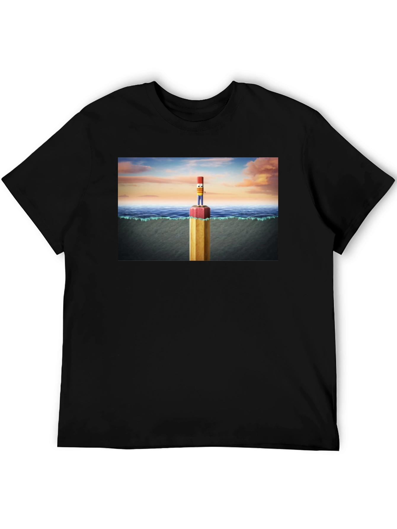 Pencil Island T-Shirt - Surreal Graphic Tee