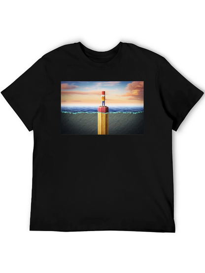Pencil Island T-Shirt - Surreal Graphic Tee