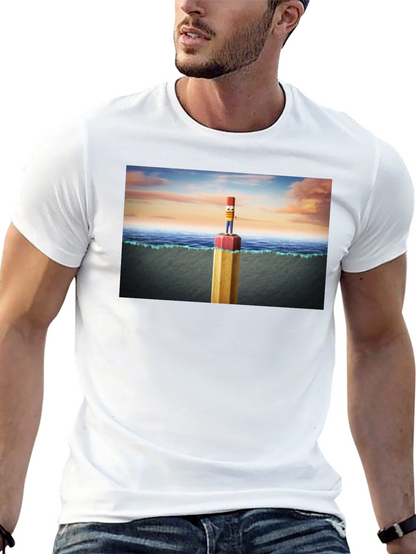 Pencil Island T-Shirt - Surreal Graphic Tee