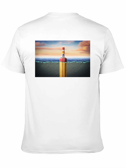 Pencil Island T-Shirt - Surreal Graphic Tee