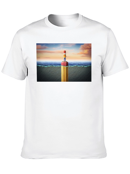 Pencil Island T-Shirt - Surreal Graphic Tee