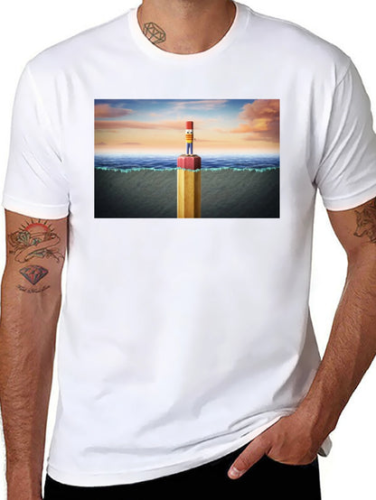 Pencil Island T-Shirt - Surreal Graphic Tee
