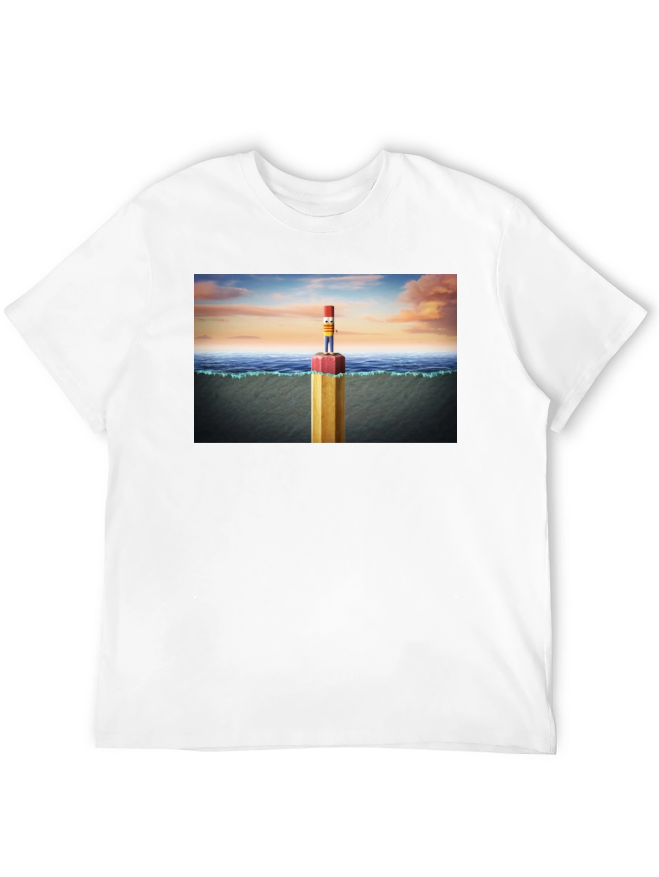 Pencil Island T-Shirt - Surreal Graphic Tee