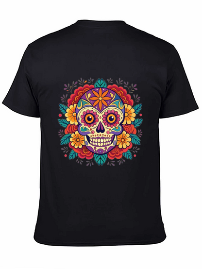 Skull Flower T-Shirt - Dia de los Muertos Style