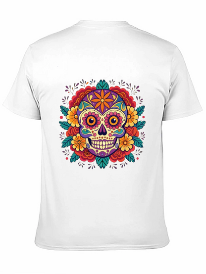 Skull Flower T-Shirt - Dia de los Muertos Style