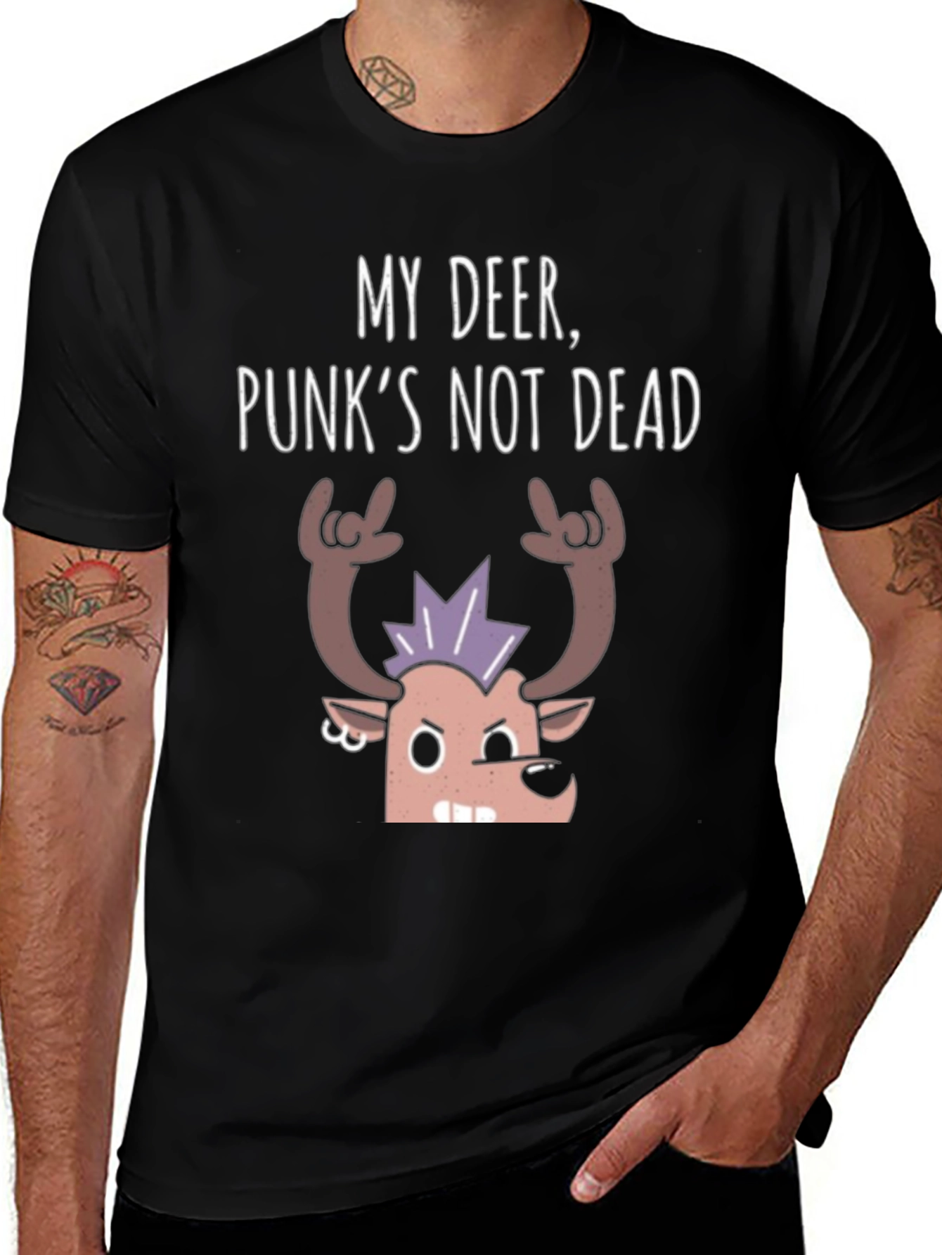 My Deer Punks Not Dead Graphic Tee