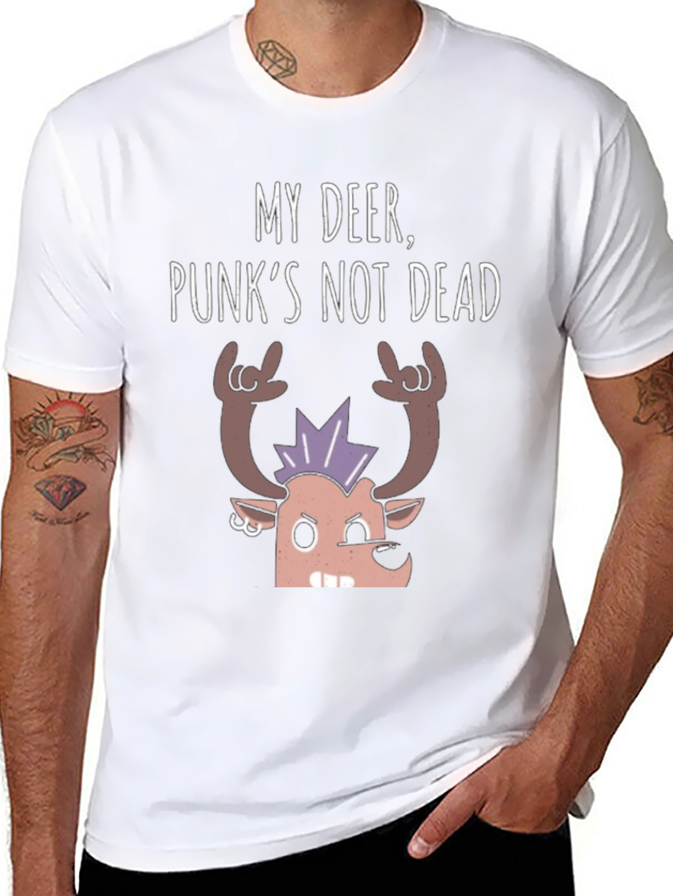 My Deer Punks Not Dead Graphic Tee