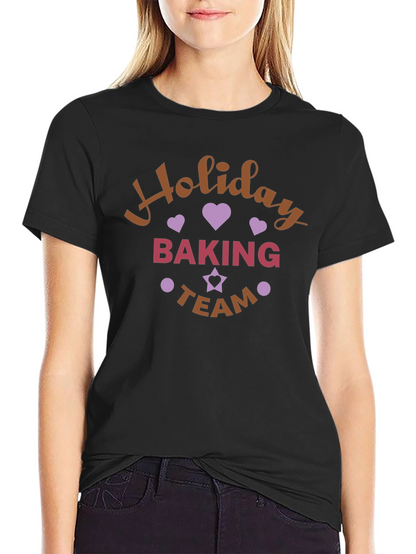 Holiday Baking Team T-Shirt Festive Design