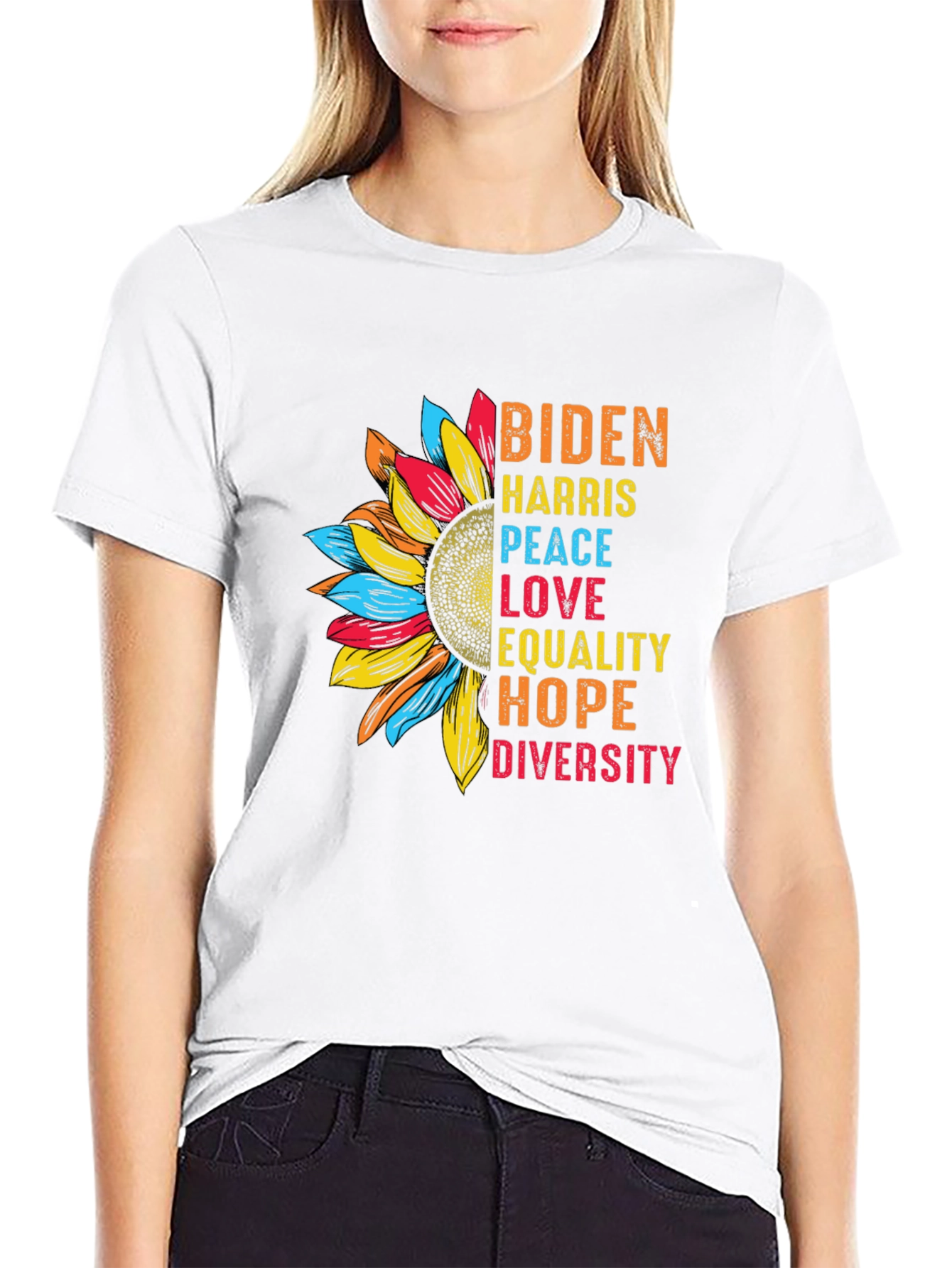 Biden Harris Sunflower Graphic Tee