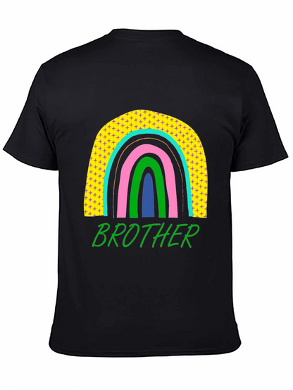 Brother Rainbow Graphic T-Shirt - Mens Black Tee
