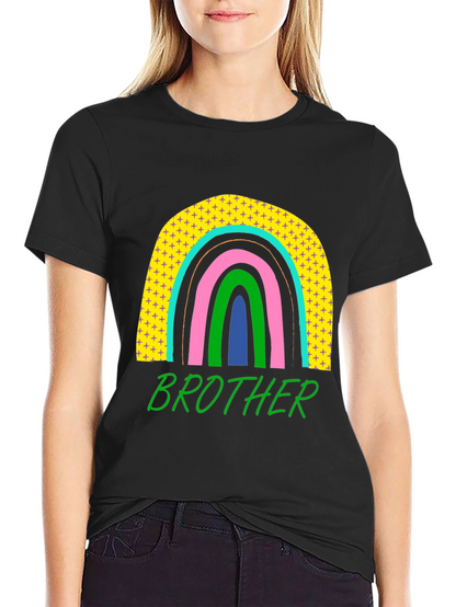 Brother Rainbow Graphic T-Shirt - Mens Black Tee