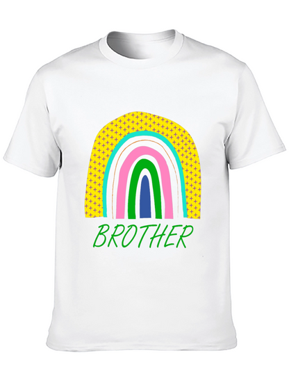 Brother Rainbow Graphic T-Shirt - Mens Black Tee