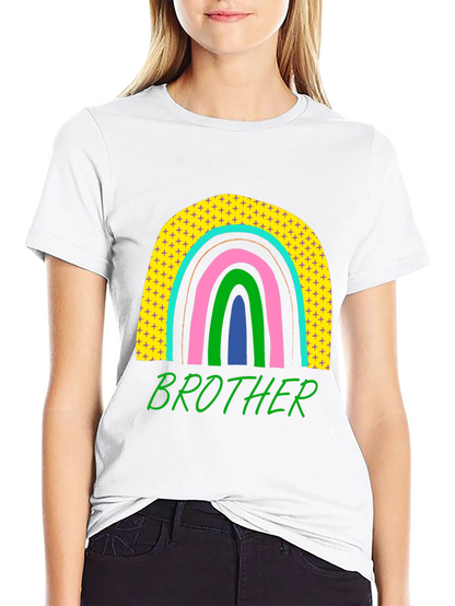 Brother Rainbow Graphic T-Shirt - Mens Black Tee