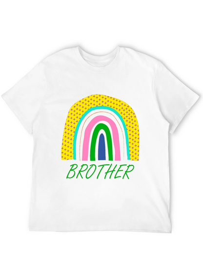 Brother Rainbow Graphic T-Shirt - Mens Black Tee