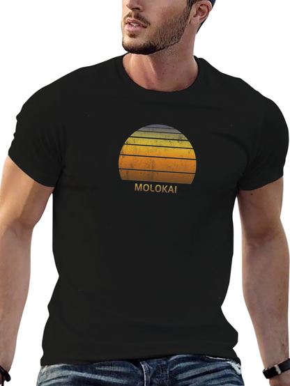 Molokai Retro Sunset Graphic T-Shirt