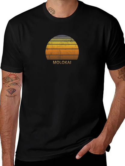 Molokai Retro Sunset Graphic T-Shirt