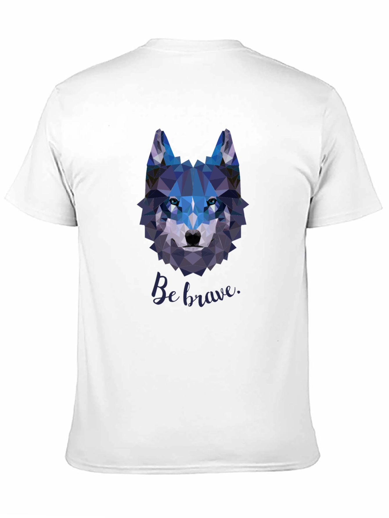 Geometric Wolf Graphic T-Shirt - Be Brave Design